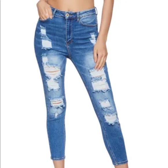 Wax Jean Denim - WAX distressed skinny jeans